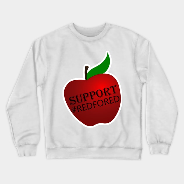 Teacher Support Wear Red for Public Ed School Support Shirt Crewneck Sweatshirt by tamdevo1